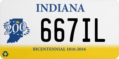 IN license plate 667IL