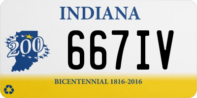 IN license plate 667IV