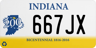 IN license plate 667JX