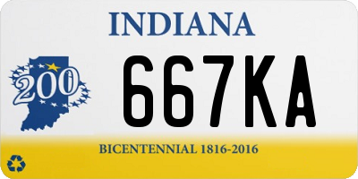 IN license plate 667KA