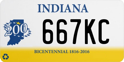 IN license plate 667KC