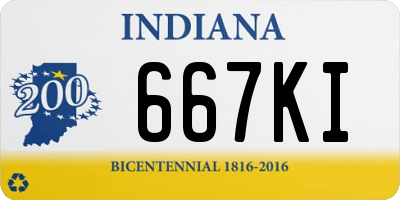 IN license plate 667KI