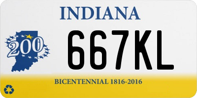 IN license plate 667KL