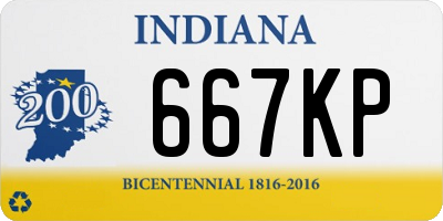 IN license plate 667KP