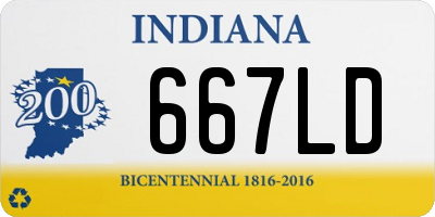 IN license plate 667LD
