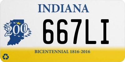 IN license plate 667LI