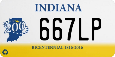 IN license plate 667LP