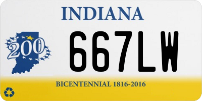 IN license plate 667LW