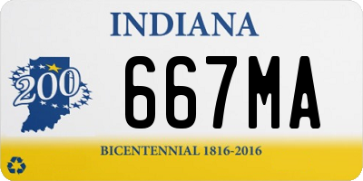 IN license plate 667MA