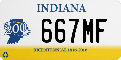 IN license plate 667MF
