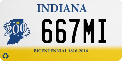 IN license plate 667MI