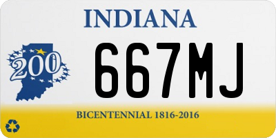 IN license plate 667MJ