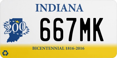 IN license plate 667MK