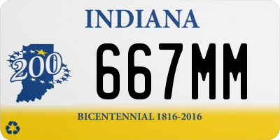 IN license plate 667MM
