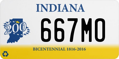 IN license plate 667MO