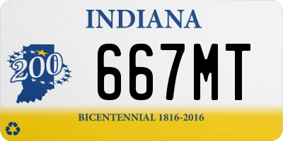 IN license plate 667MT