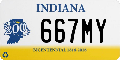 IN license plate 667MY