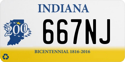 IN license plate 667NJ