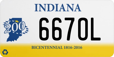 IN license plate 667OL