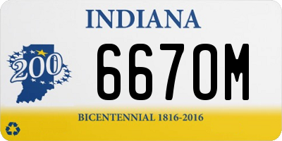 IN license plate 667OM