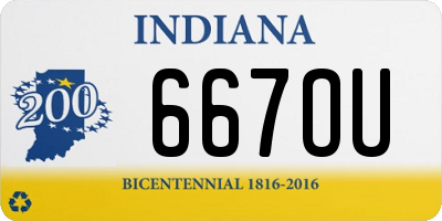 IN license plate 667OU