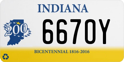 IN license plate 667OY