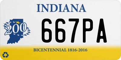 IN license plate 667PA