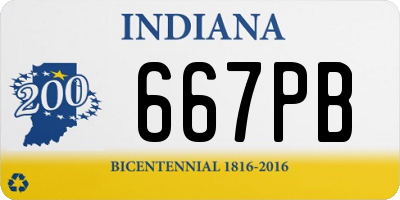 IN license plate 667PB