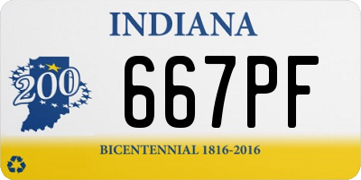 IN license plate 667PF