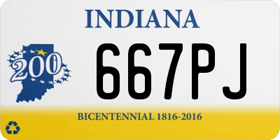 IN license plate 667PJ