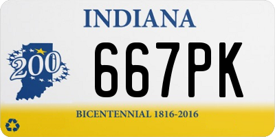 IN license plate 667PK