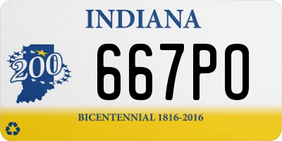 IN license plate 667PO