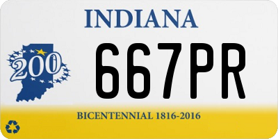 IN license plate 667PR
