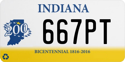 IN license plate 667PT