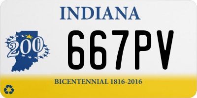 IN license plate 667PV