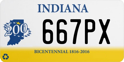 IN license plate 667PX