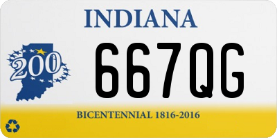 IN license plate 667QG