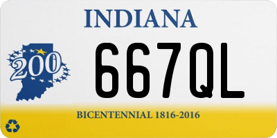 IN license plate 667QL