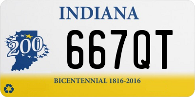 IN license plate 667QT
