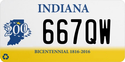 IN license plate 667QW