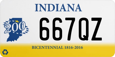 IN license plate 667QZ