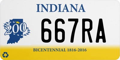 IN license plate 667RA