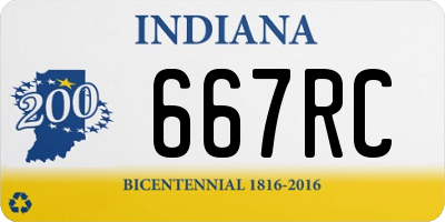 IN license plate 667RC