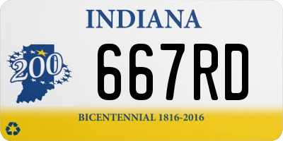 IN license plate 667RD