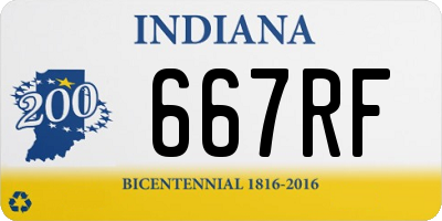 IN license plate 667RF