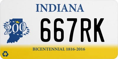 IN license plate 667RK