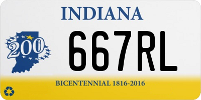 IN license plate 667RL