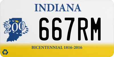 IN license plate 667RM