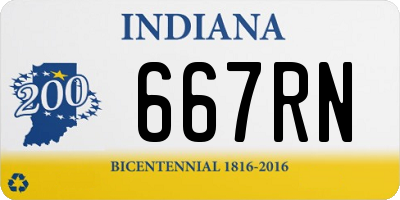 IN license plate 667RN