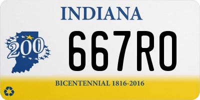 IN license plate 667RO